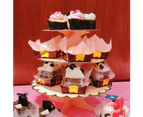 3-Layer Round Birthday Wedding Party Cupcake Dessert Paper Stand Display Rack-Silver