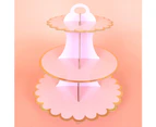 3-Layer Cupcake Dessert Paper Stand Display Rack Birthday Wedding Party Supplies-Purple