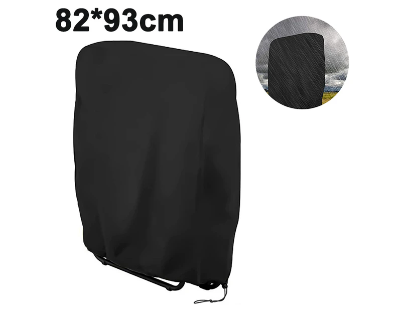 Folding chair cover protective cover, lounger hood 190D Foldable deck chair cover waterproof, windproof, UV-resistant-Black