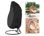 Hanging chair protective cover, floating chair hanging chair cover 190 x 115 cm, waterproof, wind-repellent-Black