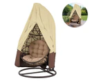 Hanging Egg Chair Cover, Durable Lightweight Waterproof Egg Swing Chair Cover with Zipper Fits Most Outdoor Single-Beige