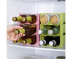 Stackable Household Beverage Storage Rack Beer Can Drink Holder Organizer Shelf Pink