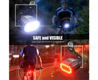 Bike Light Set, IPX4 Waterproof LED Bike Light Set Bike Light, USB Rechargeable Bike Light Front Rear Light Set