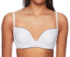Tommy Hilfiger Women's Lined  Cotton Push-Up Underwire Bra 2-Pack - Navy/Grey