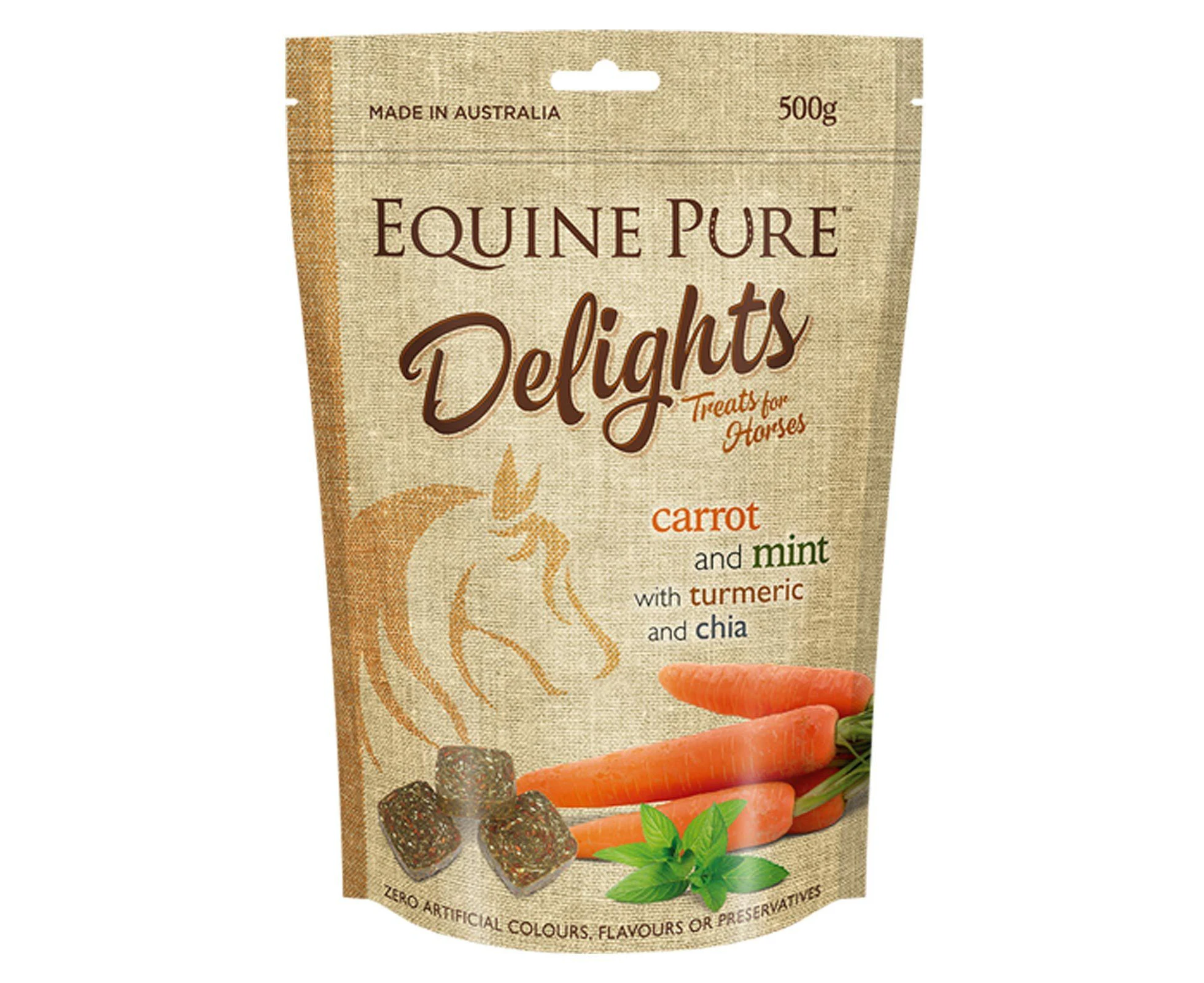 Equine Pure Delights Carrot & Mint Horse Treats 500g