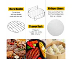 9 inch Air Fryer Accessories Frying Cage Dish Baking Pan Rack Pizza Tray Pot