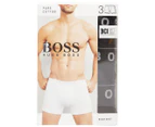 Hugo Boss Men's Pure Cotton Fine Rib Boxer Briefs 3-Pack - Black