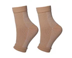 Sports Socks Moisture-wicking Fabric Sweat Absorption Ankle Protection Anti-fatigue Compression Socks Foot Fitness Supply-Nude