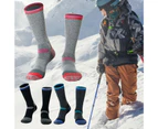 1 Pair Unisex Winter Thermal Thickened Sports Snowboarding Skiing Long Socks-White