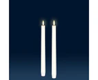 Uyuni Lighting Taper Flameless Candles 2 Pack 2.3 x 25 cm - Classic Ivory IV02325-2