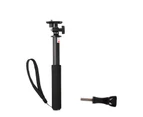 Colorfulstore Portable Aluminum Alloy Telescopic Action Camera Selfie Stick Monopod for GoPro-Black