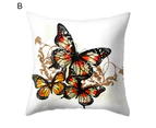 Butterfly Pattern Throw Pillow Case Comfortable Polyester Decorative Stylish Cushion Case Home Decor-2#