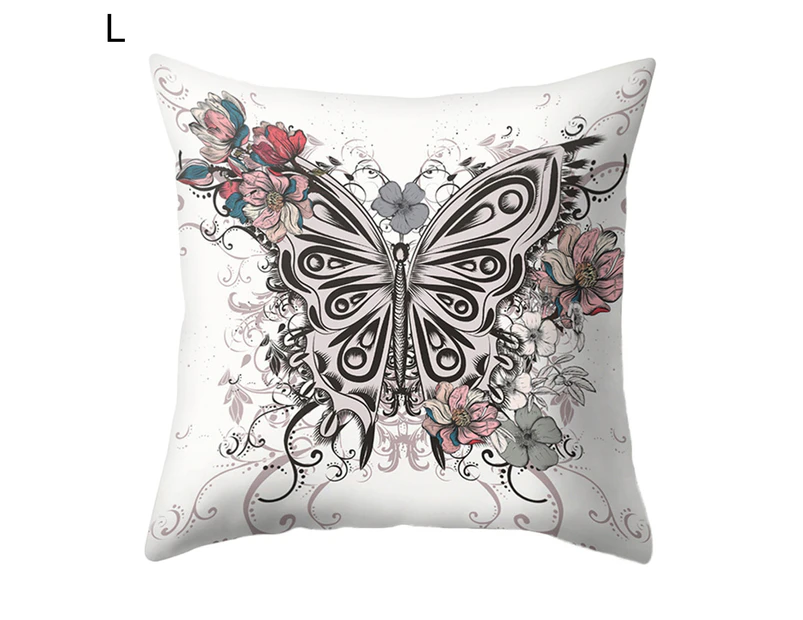Butterfly Pattern Throw Pillow Case Comfortable Polyester Decorative Stylish Cushion Case Home Decor-9#