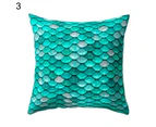 Fashion Shell Fish Scales Throw Pillow Case Home Decor Soft Cushion Cover 18inch-3#