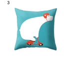 Cartoon Animal Lion Cat Shark Throw Pillow Case Cushion Cover Home Sofa Decor-5#