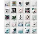 Letter Flower Geometric Pattern Throw Pillow Case Cushion Cover Home Sofa Decor-1 Colorflash