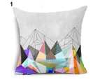 Letter Flower Geometric Pattern Throw Pillow Case Cushion Cover Home Sofa Decor-2 Colorful Stripes