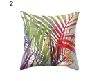 Modern Multicolor Tropical Leaves Print Sofa Bed Throw Pillow Case Cushion Cover-10#