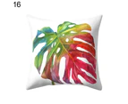 Modern Multicolor Tropical Leaves Print Sofa Bed Throw Pillow Case Cushion Cover-16#