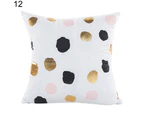 Gold Foil Printing Cushion Cover Decorative Sofa Bed Fashion Throw Pillow Case-12#