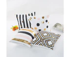 Gold Foil Printing Cushion Cover Decorative Sofa Bed Fashion Throw Pillow Case-11#