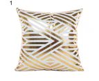 Gold Foil Printing Cushion Cover Decorative Sofa Bed Fashion Throw Pillow Case-12#