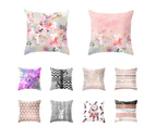 Decorative Throw Pillow Case Geometric Striped Flower Home Sofa Cushion Cover-16#