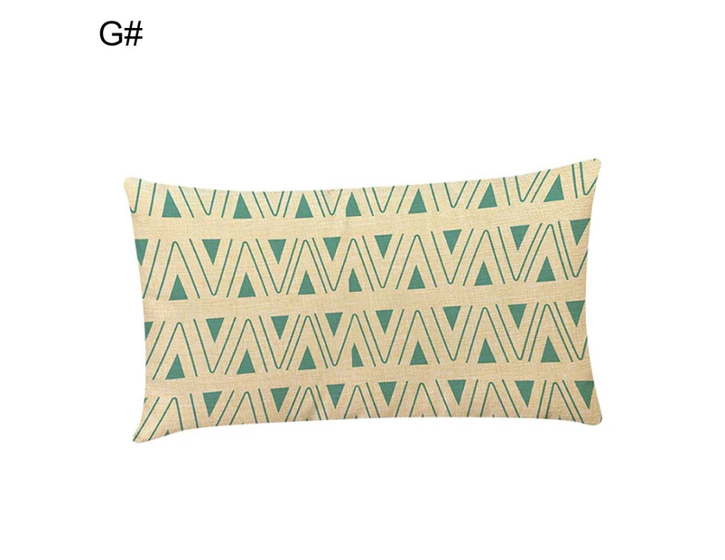 Fashion Pillow Case Sofa Waist Linen Throw Cushion Cover Home Decor 30*50-G