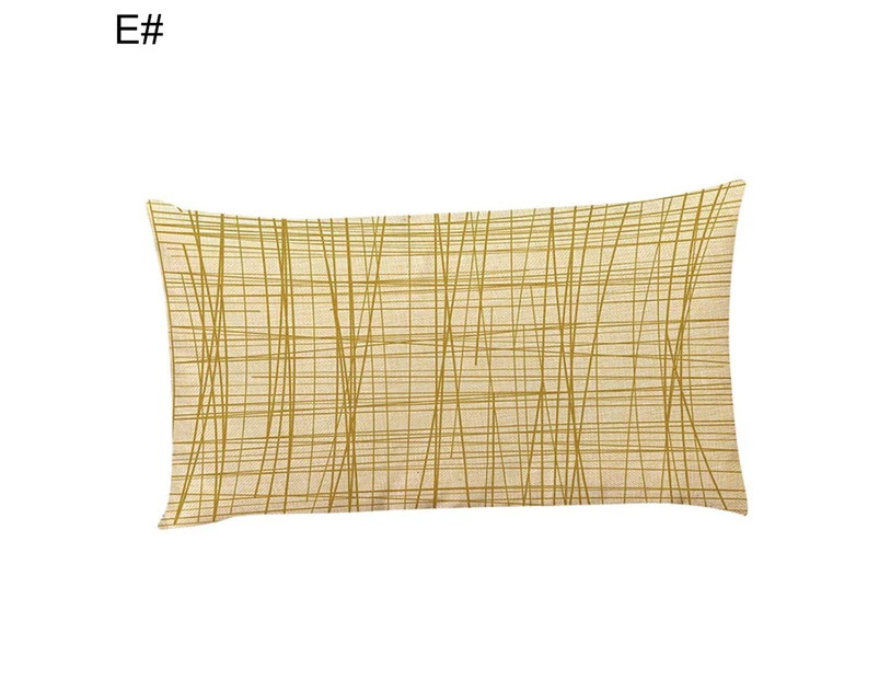 Fashion Pillow Case Sofa Waist Linen Throw Cushion Cover Home Decor 30*50-E