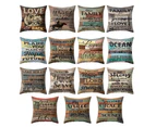 Letter Square Throw Pillow Case Cushion Cover Sofa Home Office Decoration-1#