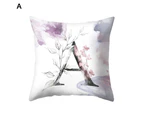 Flower A-Z Letters Throw Pillow Case Sofa Bed Cushion Cover Home Cafe Car Decor-U