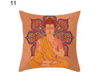 Indian Elephant Ganesha Buddha Waist Cushion Pillow Case Cover Sofa Home Decor-11#