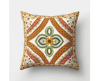 Retro Mexico Style Symmetrical Colorful Flower Waist Cushion Pillow Case Decor-7#