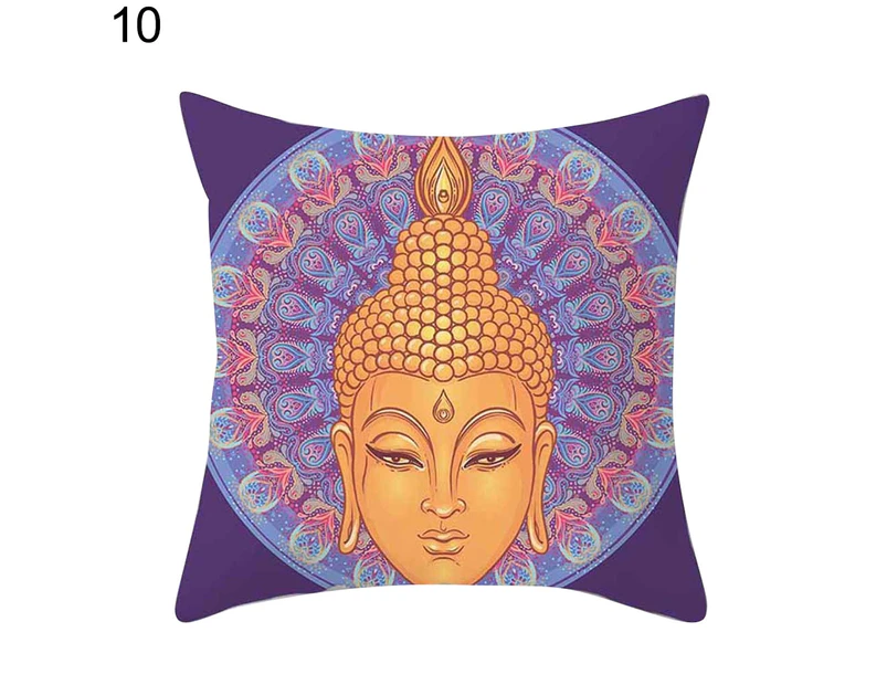 Indian Elephant Ganesha Buddha Waist Cushion Pillow Case Cover Sofa Home Decor-10#