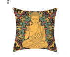 Indian Elephant Ganesha Buddha Waist Cushion Pillow Case Cover Sofa Home Decor-9#