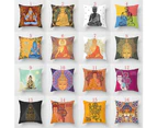 Indian Elephant Ganesha Buddha Waist Cushion Pillow Case Cover Sofa Home Decor-1#