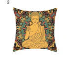Indian Elephant Ganesha Buddha Waist Cushion Pillow Case Cover Sofa Home Decor-2#