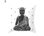 Indian Elephant Ganesha Buddha Waist Cushion Pillow Case Cover Sofa Home Decor-2#