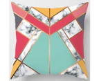 Marble Geometric Pattern Soft Pillow Case Waist Cushion Cover Bed Car Sofa Decor-6#