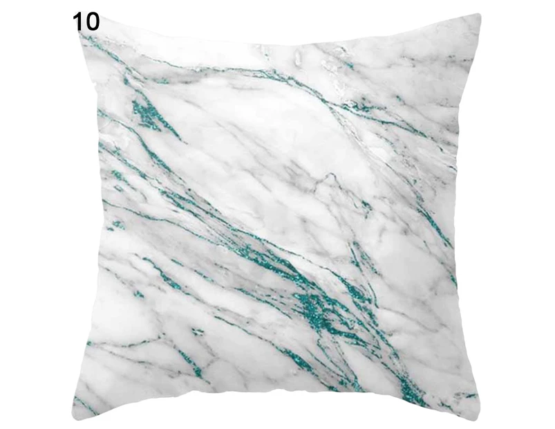 Coloured Drawing Marble Decorative Home Office Car Cushion Cover Pillow Cases-10#