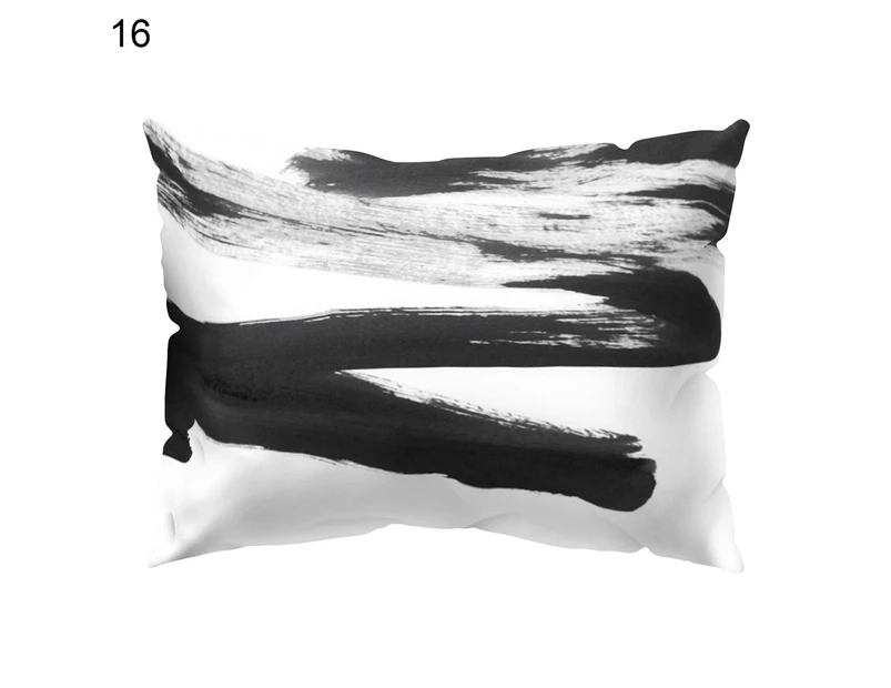Black White Geometric Design Throw Pillow Case Cushion Cover Home Sofa Car Decor-16#