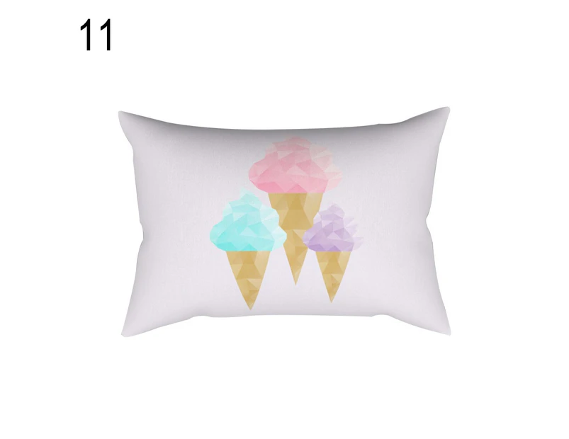Fashion Printed Rectangle Throw Pillow Case Sofa Bed Cushion Cover Home Decor-11#