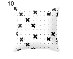 Modern Black and White Geometric Print Cushion Cover Sofa Decor Pillow Case-10#