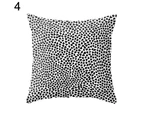 Modern Black and White Geometric Print Cushion Cover Sofa Decor Pillow Case-4#