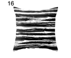 Modern Black and White Geometric Print Cushion Cover Sofa Decor Pillow Case-16#