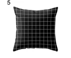 Modern Black and White Geometric Print Cushion Cover Sofa Decor Pillow Case-4#