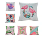 Nordic Tropical Flamingo Zipper Throw Pillow Case Cushion Cover Home Sofa Decor-3#