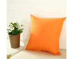 Plain Solid Color Throw Pillow Case Home Sofa Linen Cotton Square Cushion Cover-Pink