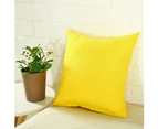 Plain Solid Color Throw Pillow Case Home Sofa Linen Cotton Square Cushion Cover-Orange
