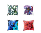 Elegant Flower Cactus Waist Throw Cushion Pillow Case Sofa Bed Home Decoration-3#